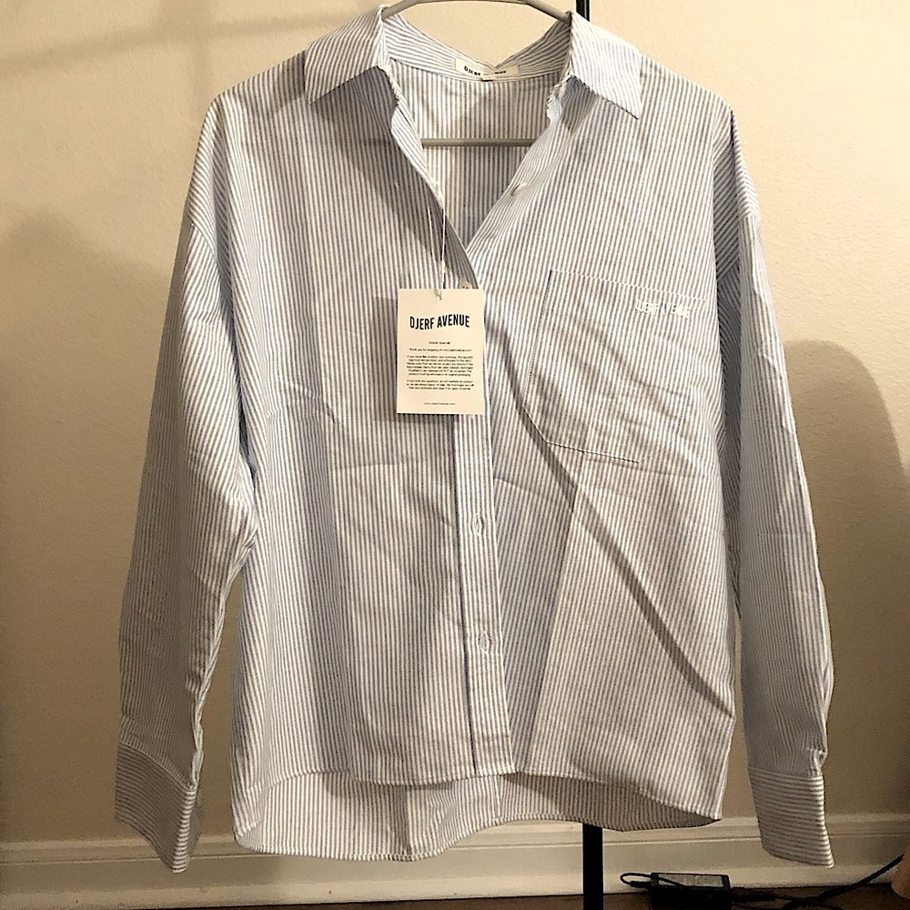 Djerf Avenue - Blue Breezy Shirt XS (New)